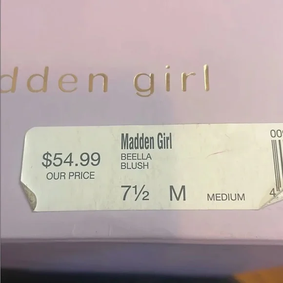 Madden Girl bella blush Cream Block Heel Sandals 7.5 new in box - Picture 4 of 4